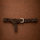 Ruth suede riem - Brown Studs