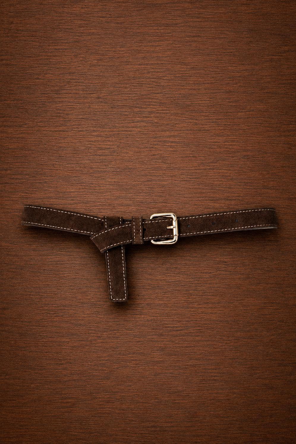 Ruth suede riem - Brown