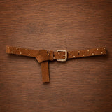 Ruth suede riem - Camel Studs