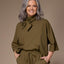 Gala satijnen blouse - Khaki