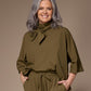Gala satijnen blouse - Khaki