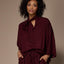 Gala satijnen blouse - Burgundy