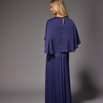 Felice avondjurk met cape - Navy