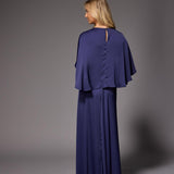 Felice avondjurk met cape - Navy
