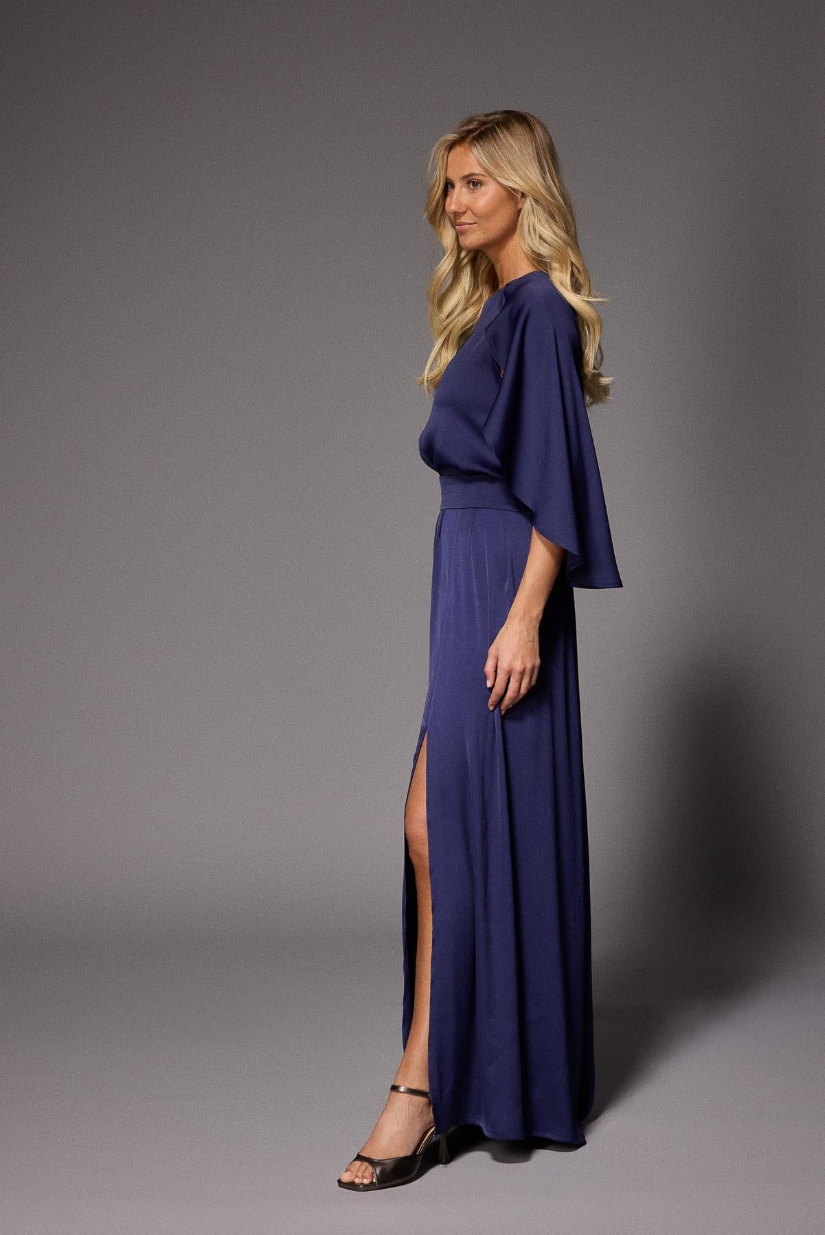 Felice avondjurk met cape - Navy