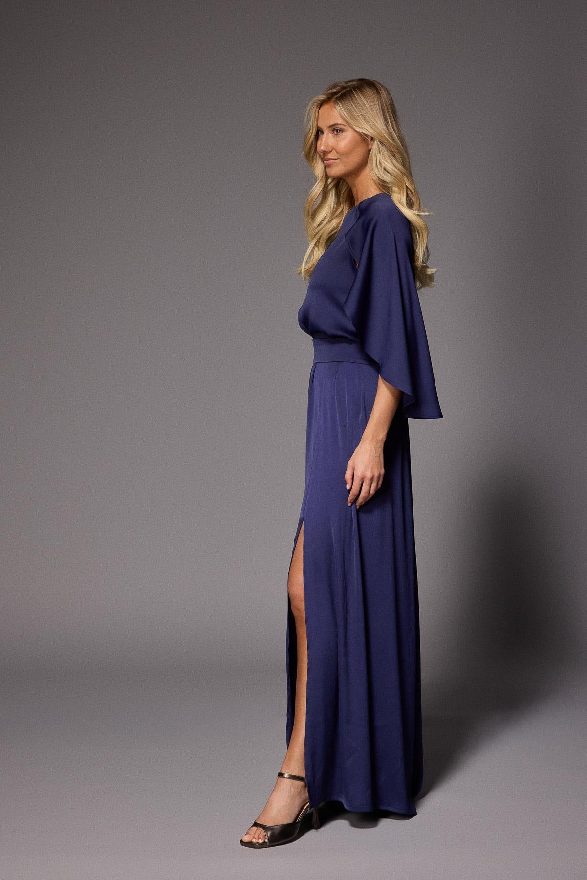 Felice avondjurk met cape - Navy