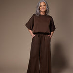 Pien blouse met pofmouwen - Brown