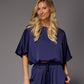 Pien blouse met pofmouwen - Navy