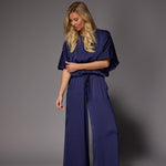 Pien blouse met pofmouwen - Navy