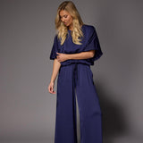 Pien blouse met pofmouwen - Navy