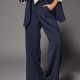 Oregon pantalon met bandplooi - Navy