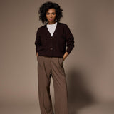 Oregon pantalon met bandplooi - Brown