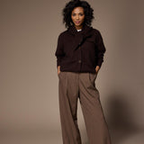 Oregon pantalon met bandplooi - Brown