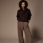 Oregon pantalon met bandplooi - Brown