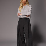 Texas pantalon met dubbele bandplooi - Grey