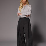 Texas pantalon met dubbele bandplooi - Grey