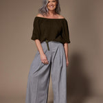 Texas pantalon met dubbele bandplooi - Light Grey