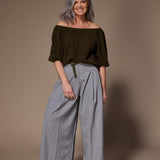 Texas pantalon met dubbele bandplooi - Light Grey