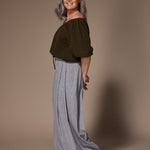 Texas pantalon met dubbele bandplooi - Light Grey