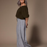 Texas pantalon met dubbele bandplooi - Light Grey