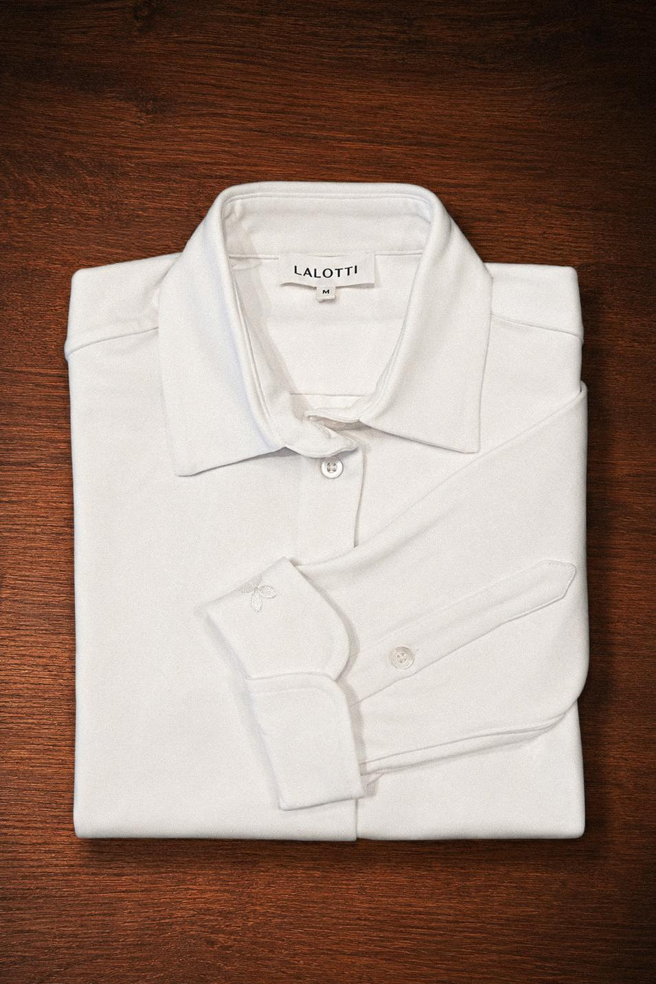 Babette blouse in t-shirt stof - White