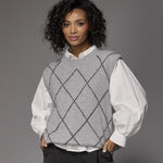 Isa debardeur met ruitpatroon - Grey