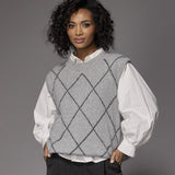 Isa debardeur met ruitpatroon - Grey