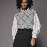 Isa debardeur met ruitpatroon - Grey