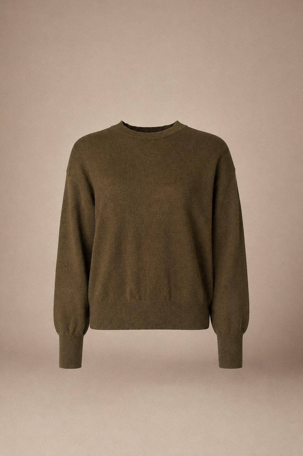 Giga pull met ronde hals - Khaki