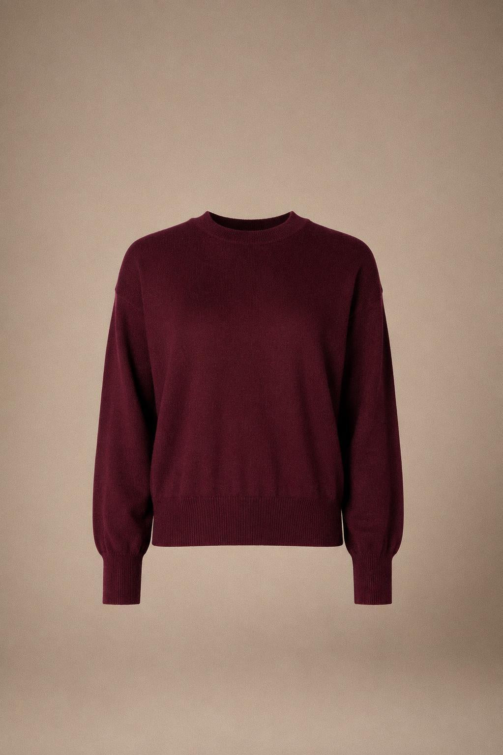 Giga pull met ronde hals - Burgundy