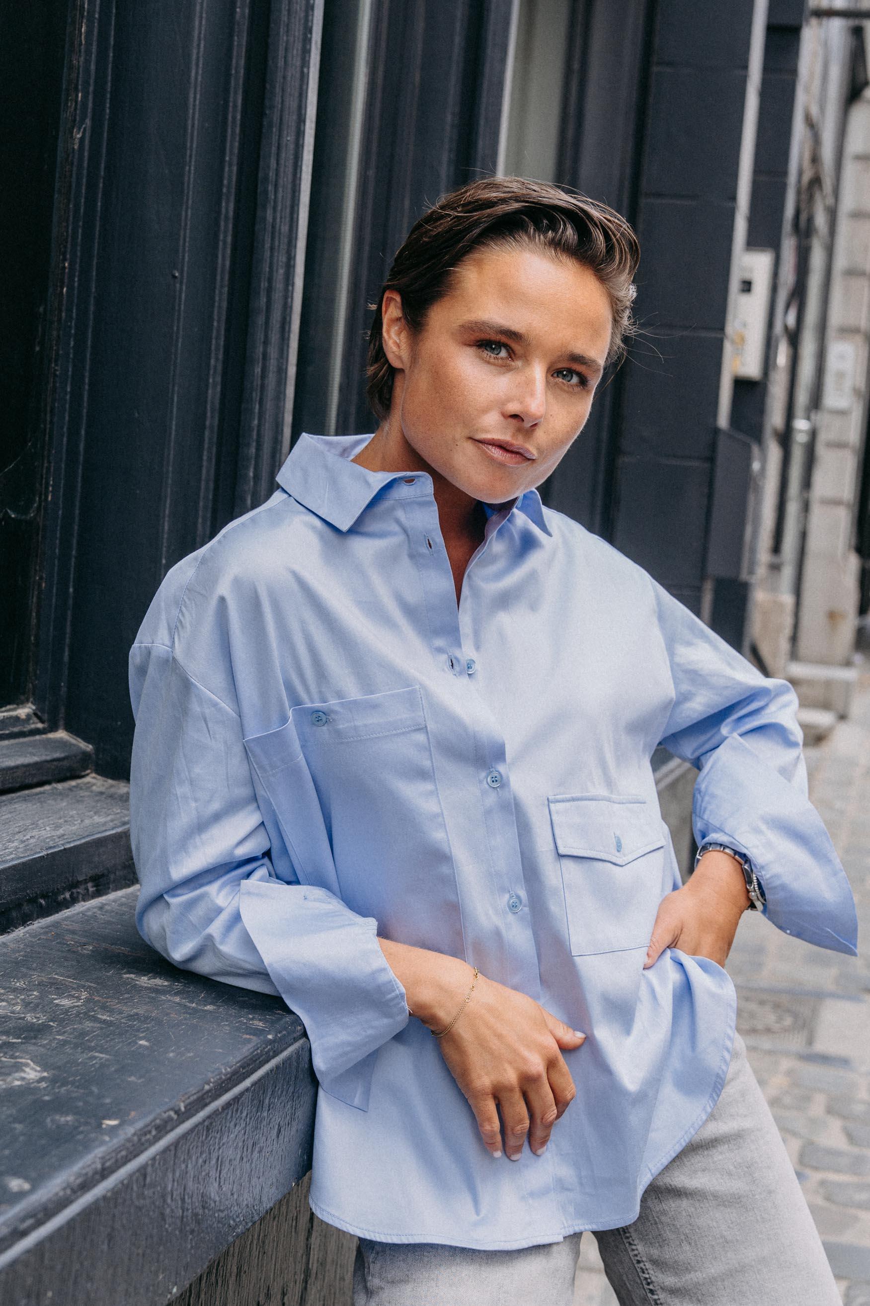 Norabel oversized hemd - Light Blue