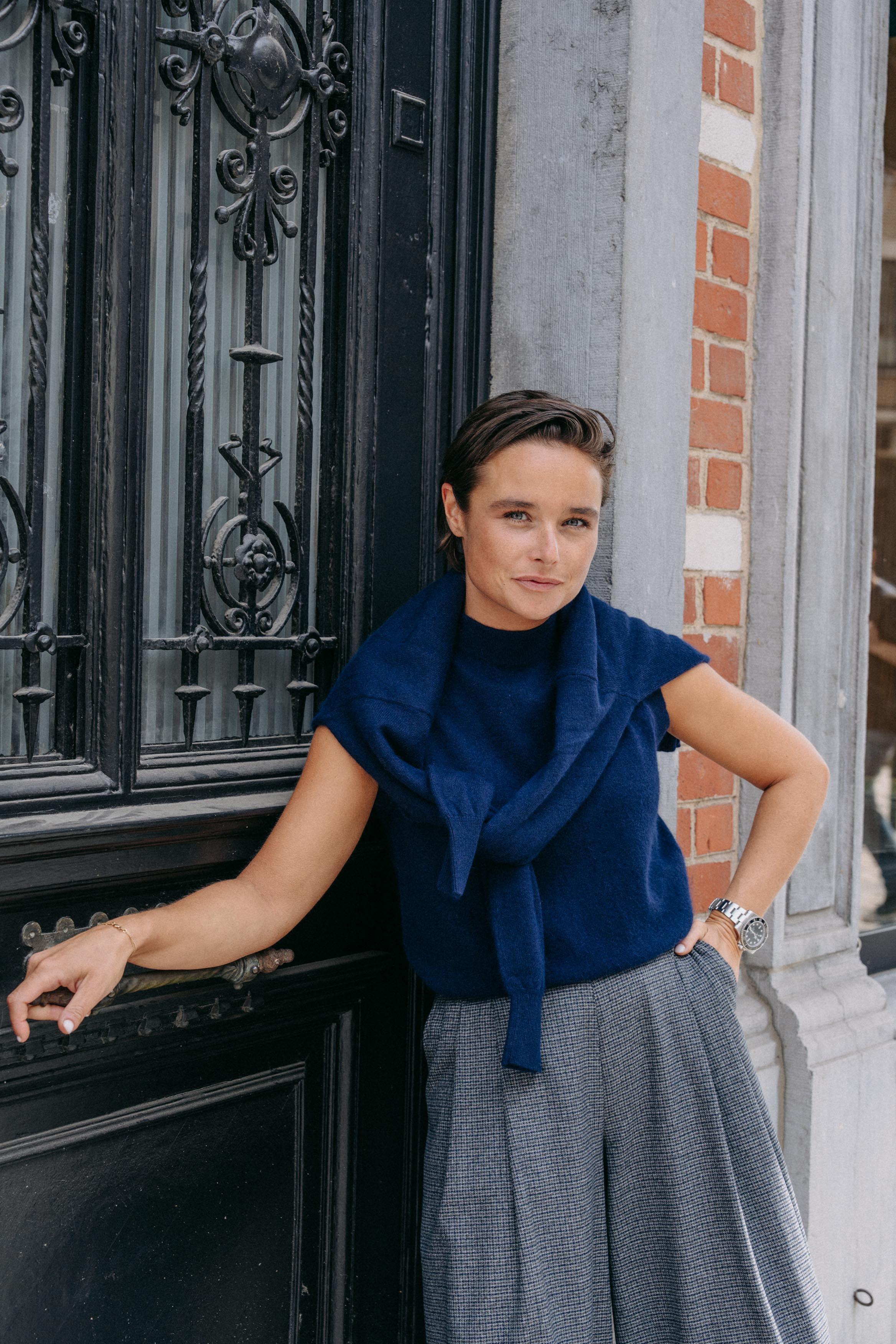 Mil knitwear top - Navy