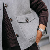 Anna gilet met franjes - Grey