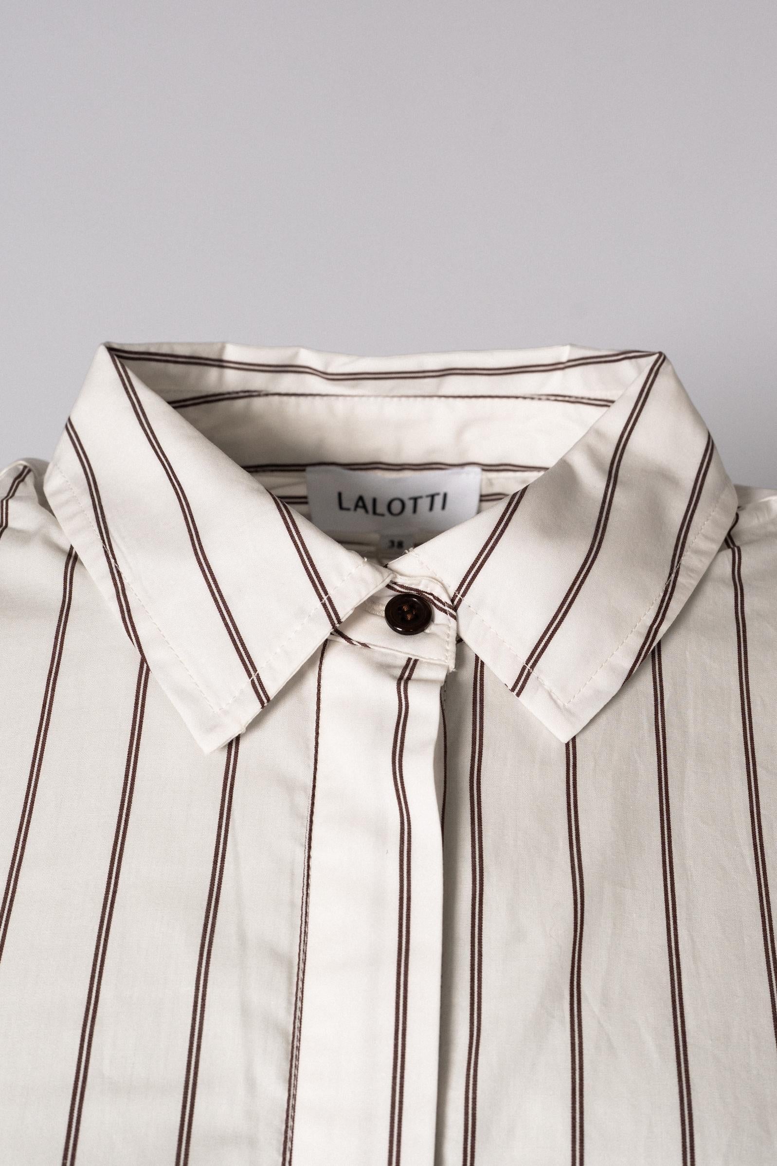 Patty katoenen blouse - Brown stripe