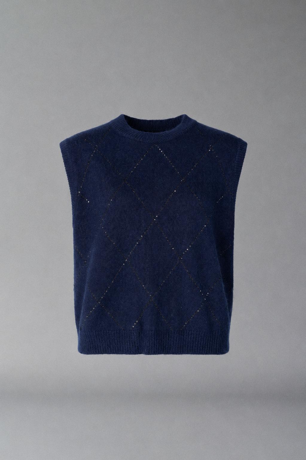 Isa debardeur met ruitpatroon - Navy