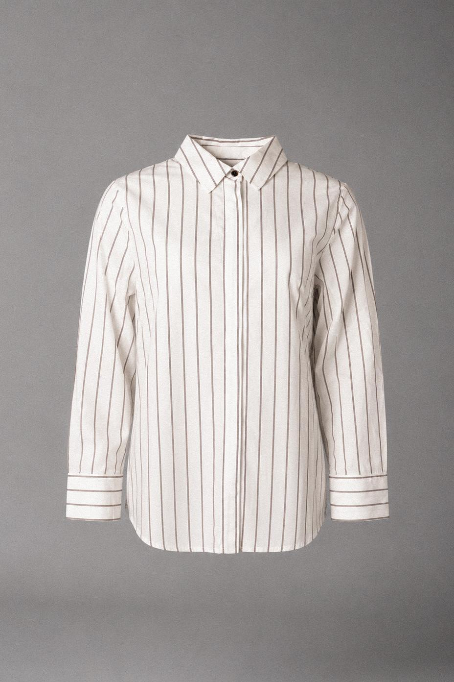 Patty katoenen blouse - Brown stripe