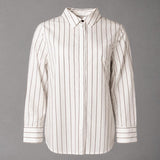 Patty katoenen blouse - Brown stripe