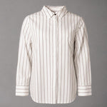 Patty katoenen blouse - Brown stripe