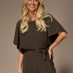 Noor blouse met capemouwen - Khaki