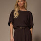 Noor blouse met capemouwen - Brown