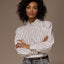 Oda blouse met striklint - Brown stripe