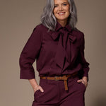 Sienna blouse met afneembare strik - Plume