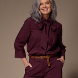 Sienna blouse met afneembare strik - Plume
