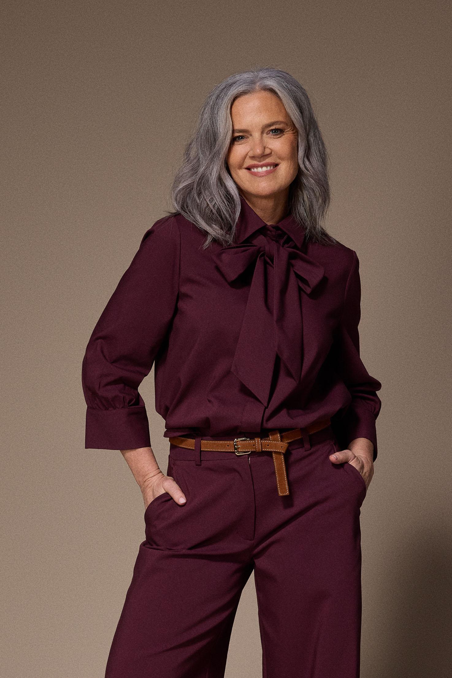 Sienna blouse met afneembare strik - Plume