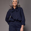Sienna blouse met afneembare strik - Navy