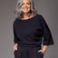 Eleonor blouse met boothals - Navy