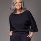 Eleonor blouse met boothals - Navy