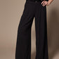 Paulette soepele wide leg broek - Black
