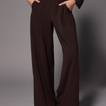 Meggy broek in stretch stof - Brown