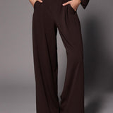 Meggy broek in stretch stof - Brown
